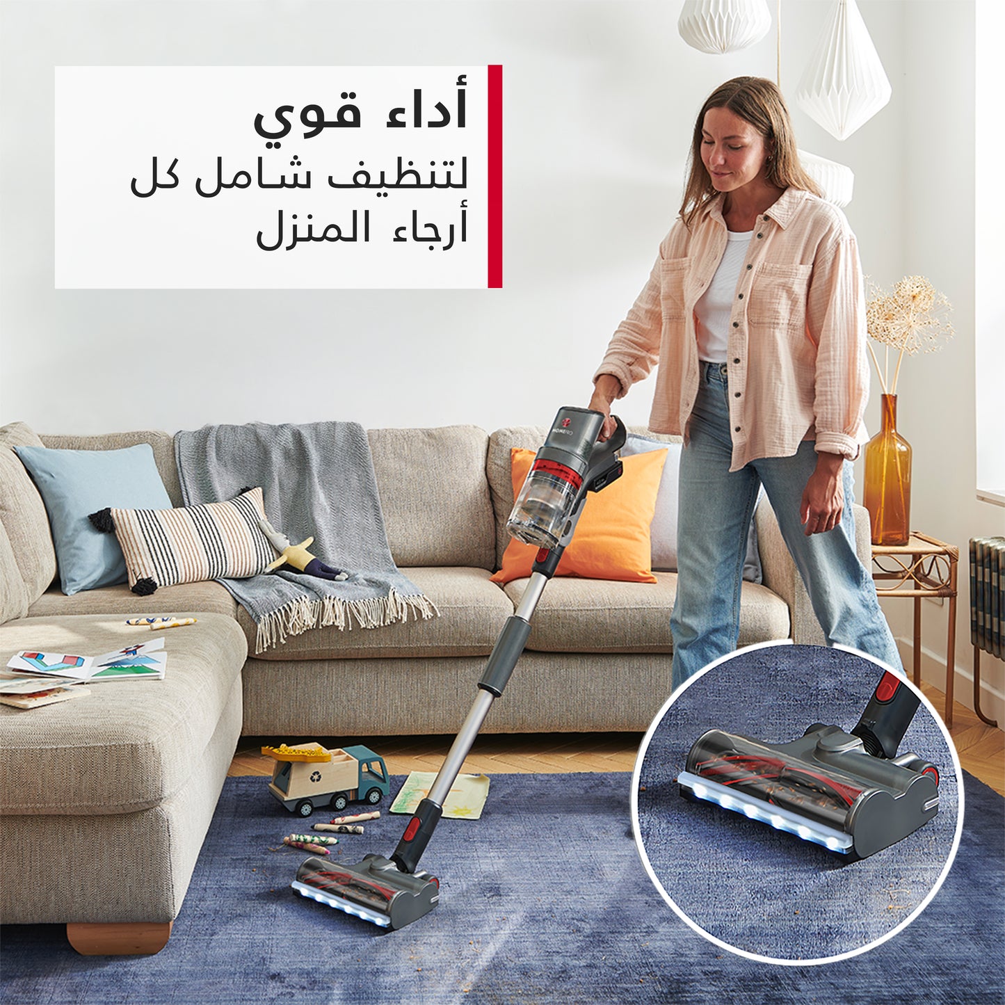 Hoover HomePro Cordless Vacuum Cleaner CLSV-HPMS, reach anywhere with FlexiClean Pole, 45 Minutes Runtime for a Whole Home Clean