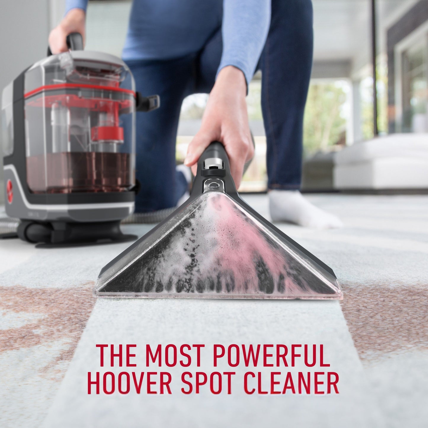 جهاز تنظيف البقع Cleanslate XL Complete CDSW-MSME من هوفر لمعالجة البقع العنيدة والانسكابات، مزود بخزَّانات أكبر لتنظيف المنزل بالكامل